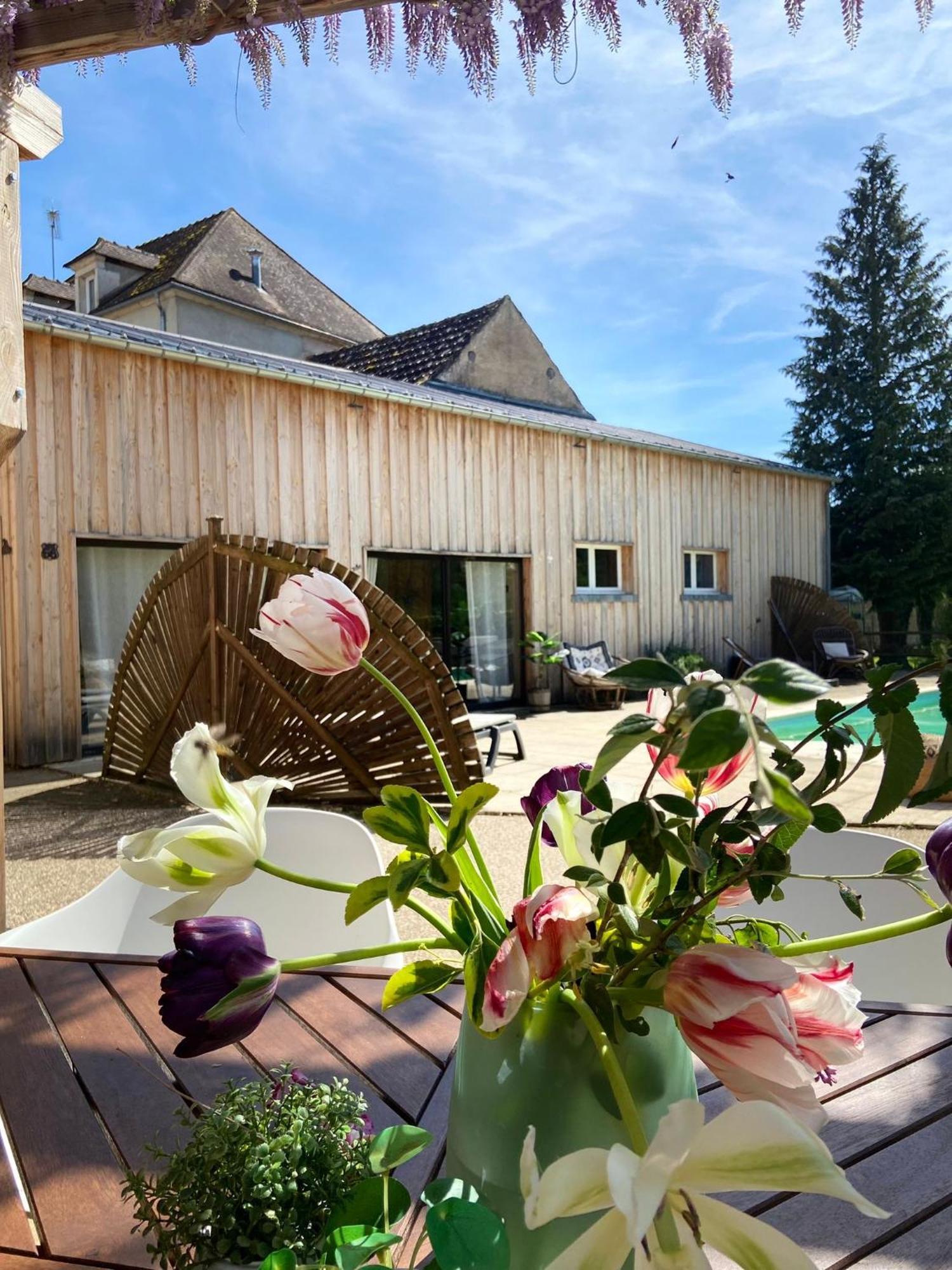 Pool House-L'Hirondelle De Sermizelles- Grand Jardin, Calme Et Nature Aux Portes Du Morvan Kültér fotó